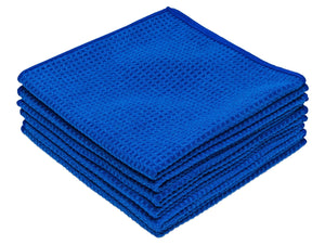 NEW! Microfiber Waffle Weave Towel  16" x 16" - MULTI SURFACE Pack of 6